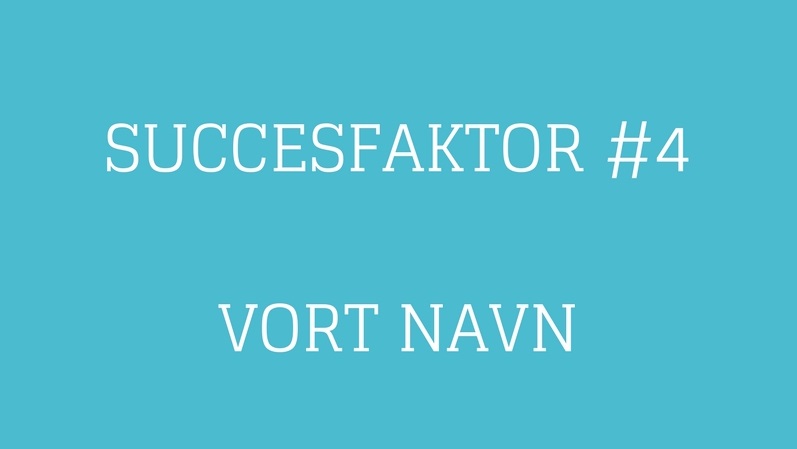 Succesfaktor #4 Vort navn