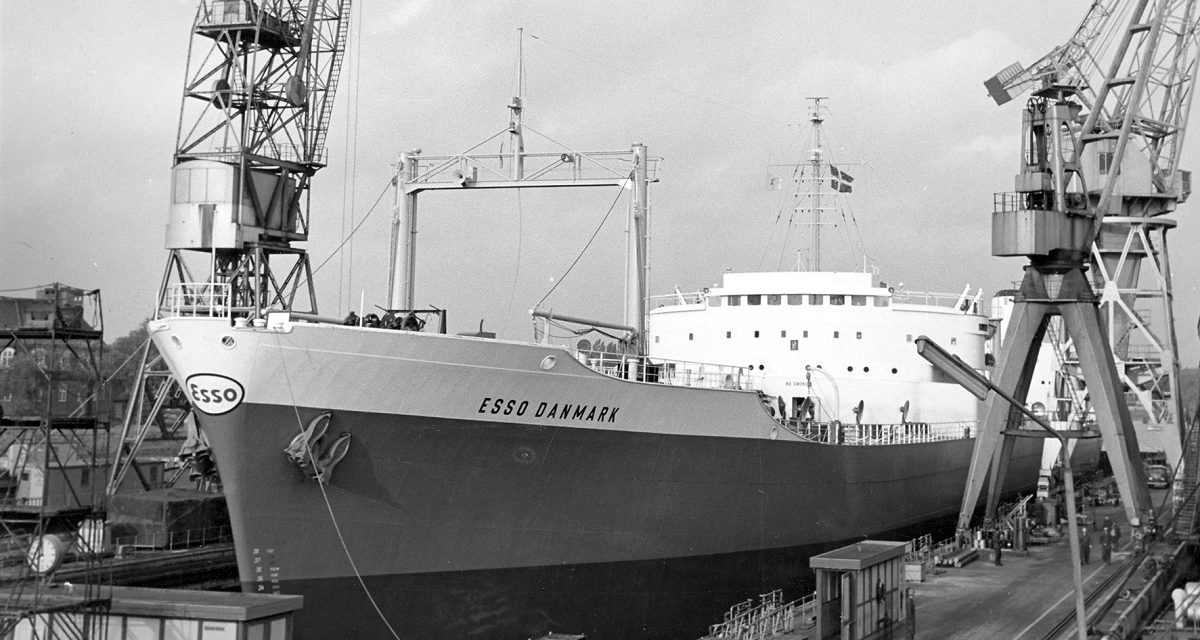 Stabelafløb for tankskibet Esso Danmark i 1960